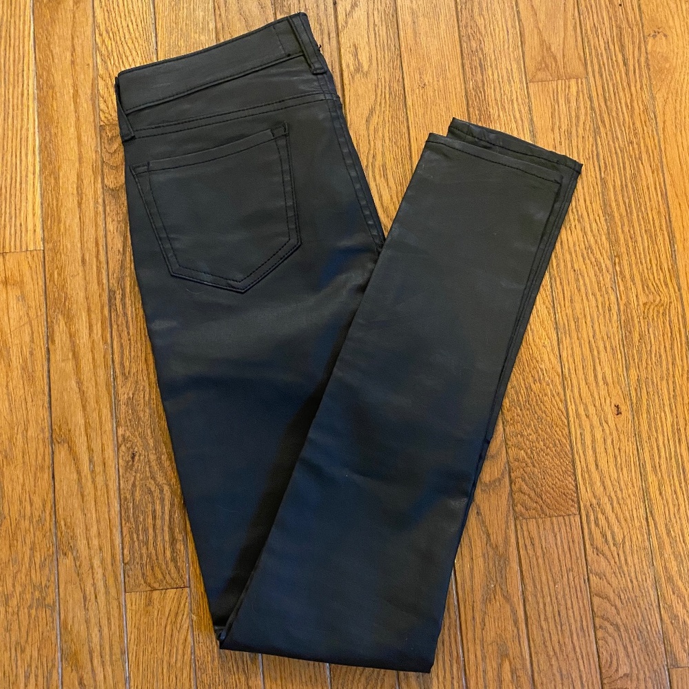 Gap Factory Black Coated High Rise Skinny Jeans Size 4